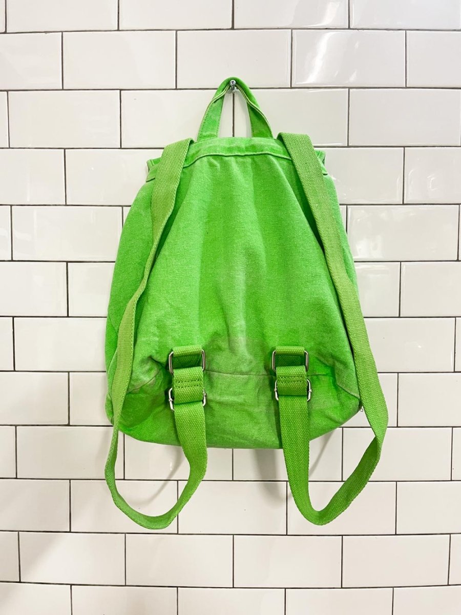 arizona jeans neon green backpack - good market thrift store