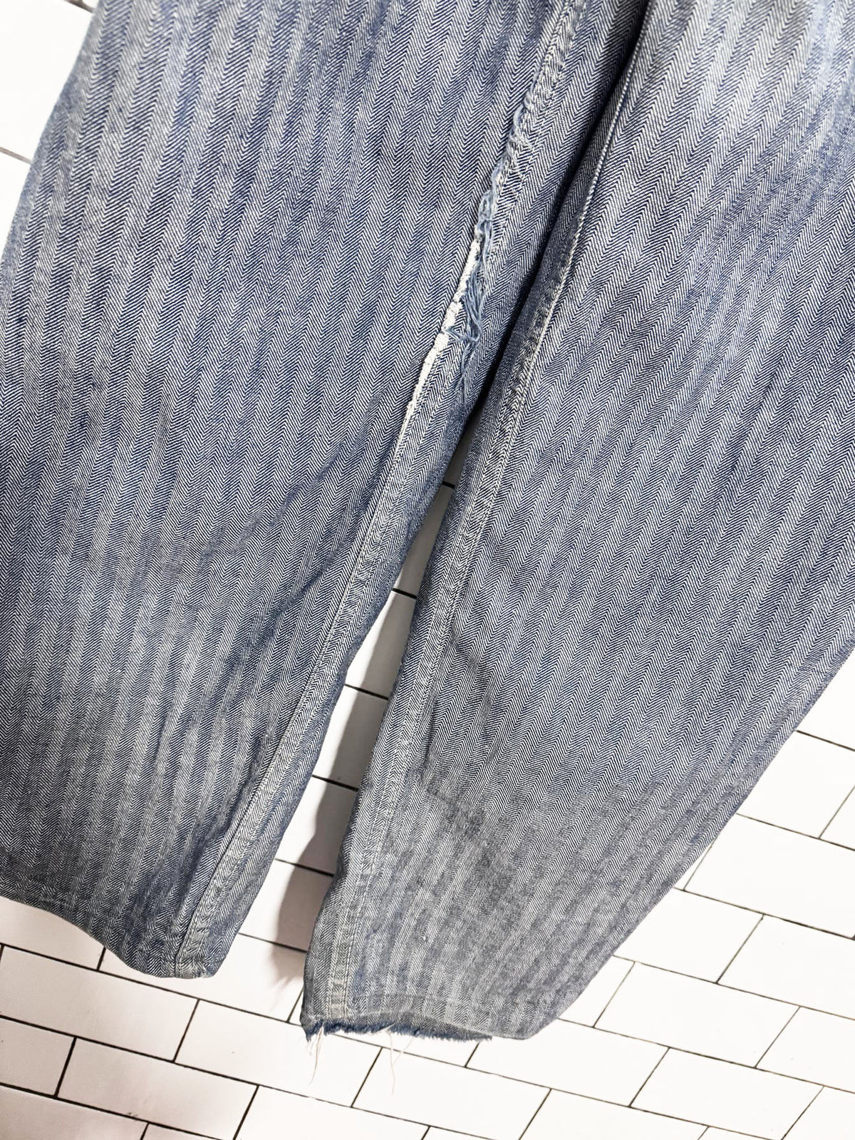 vintage 70s key imperial herringbone denim coveralls boilersuit | falcon zipper