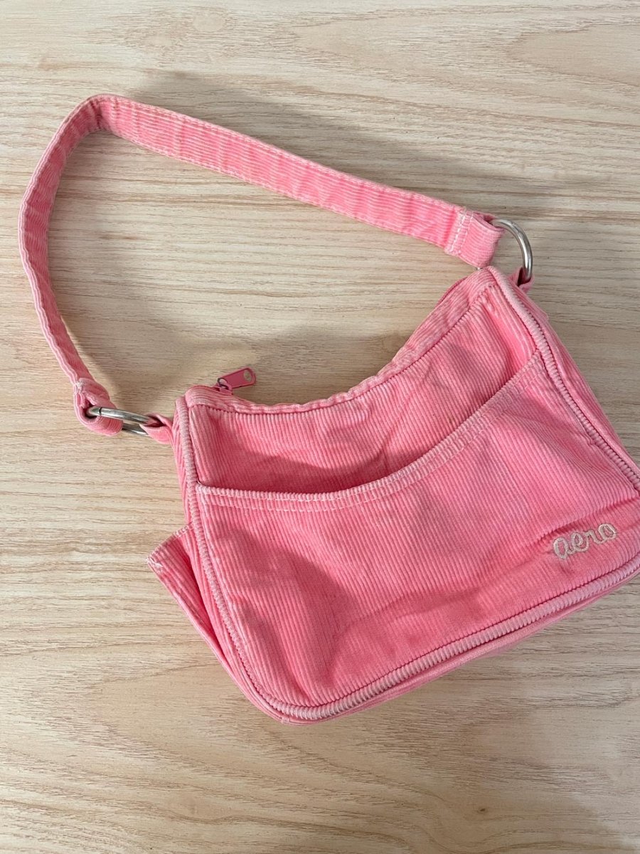 y2k aero chunky cord mini shoulder bag - good market thrift store