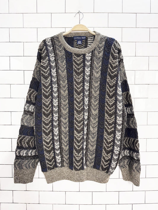 vintage northern isles 3D knit chunky sweater | made in USA