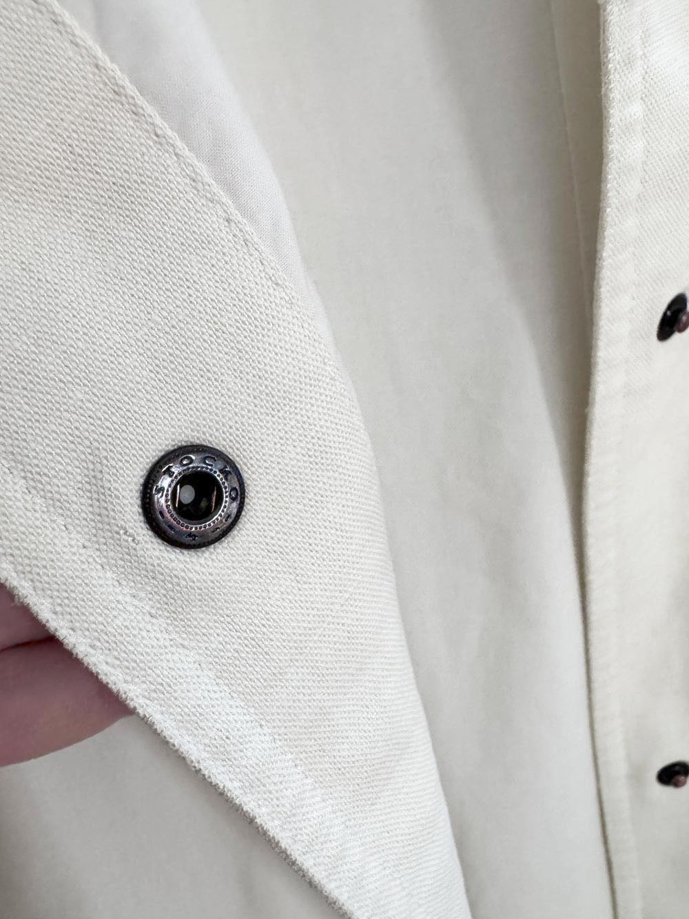 vintage 80s stocko snap button minimal long trench coat | made in Belgium
