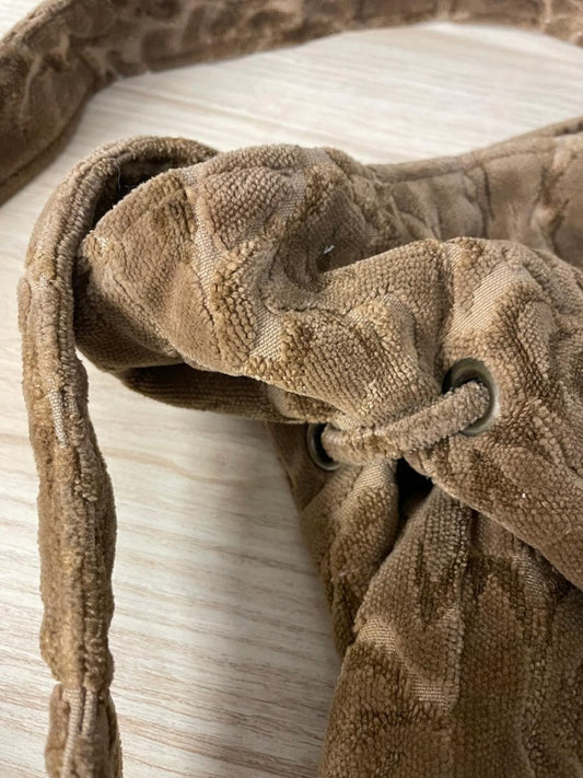 vintage 90s mena new york velour brocade bucket bag - good market thrift store