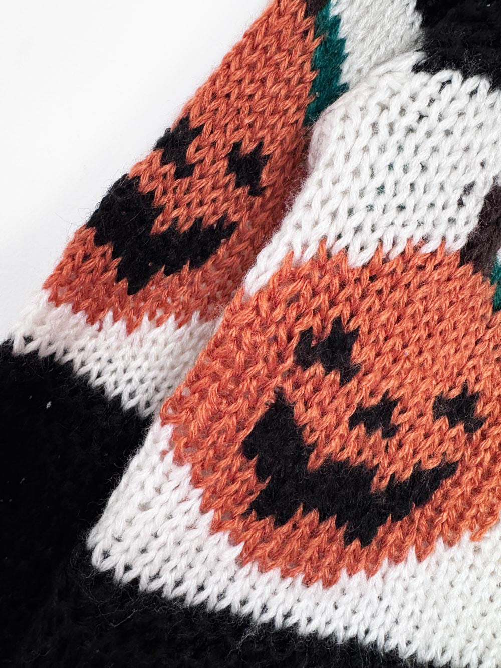vintage windcrest hand-knit pumpkins chunky knit sweater | halloween