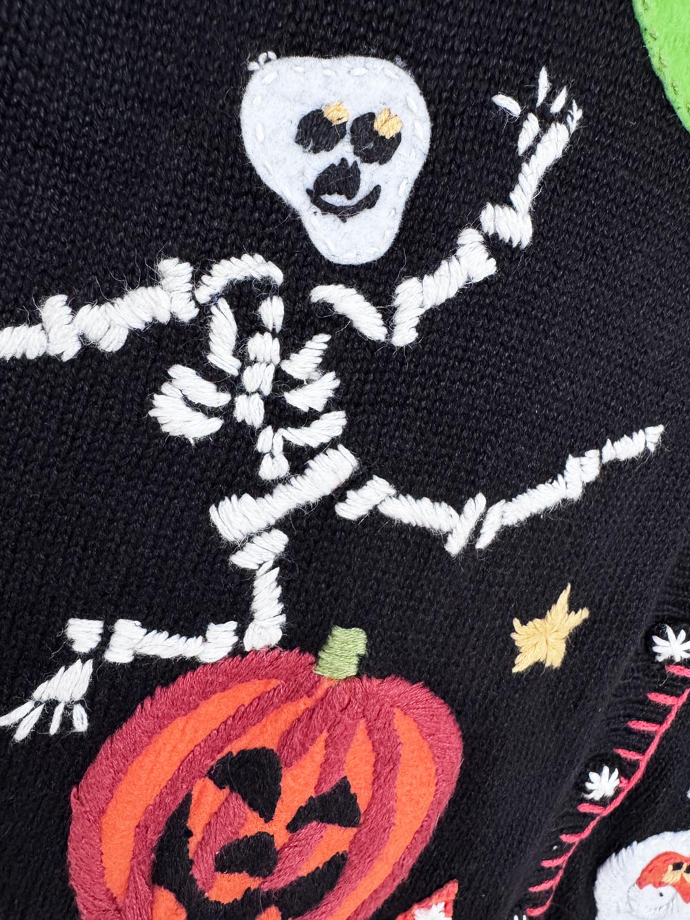 nwt vintage 00s tiara ramie-blend halloween embroidered vest