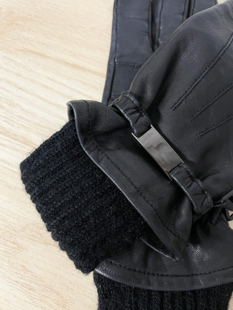 danier lambskin knit lined leather gloves - good market thrift store