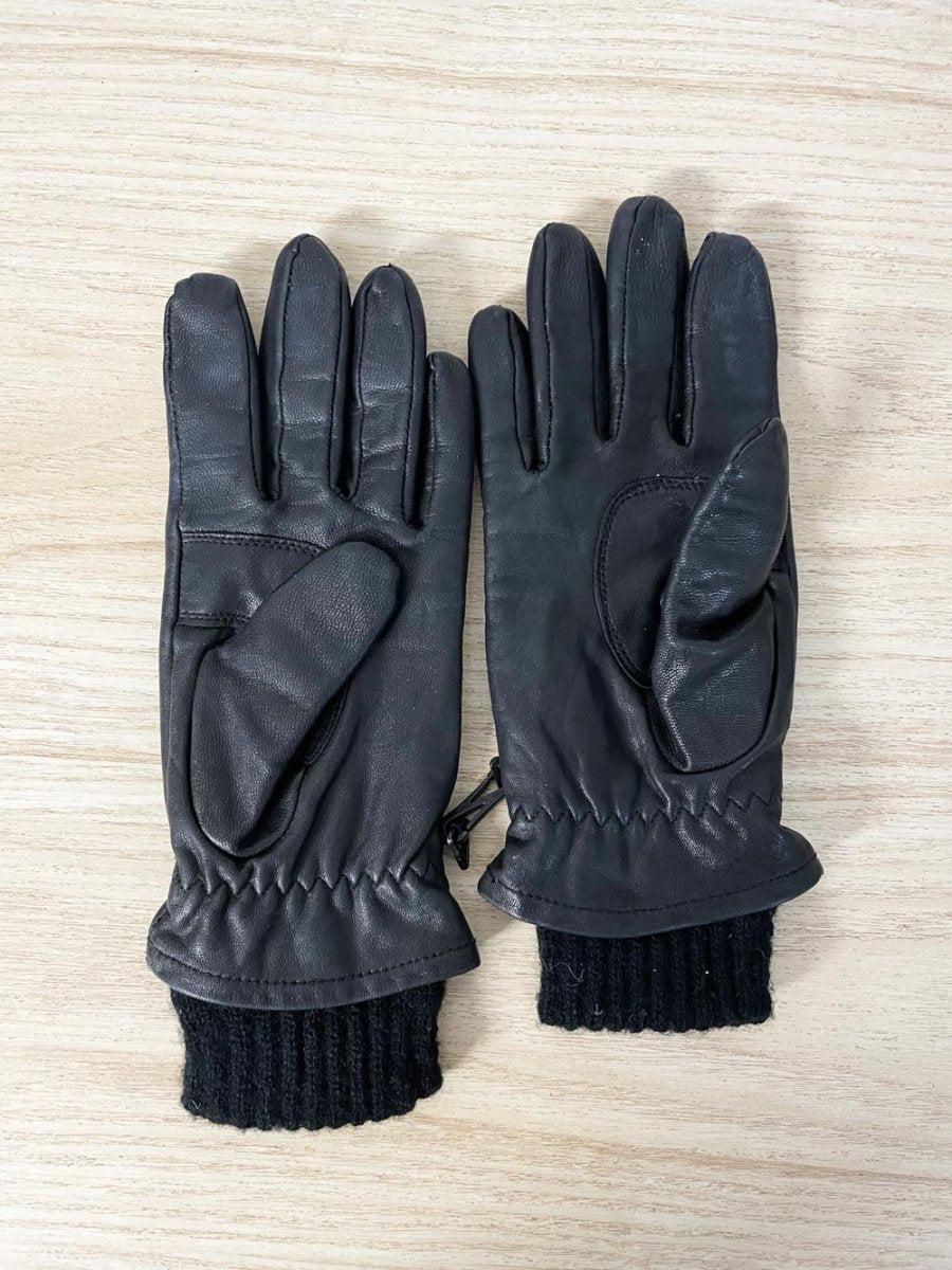 danier lambskin knit lined leather gloves - good market thrift store