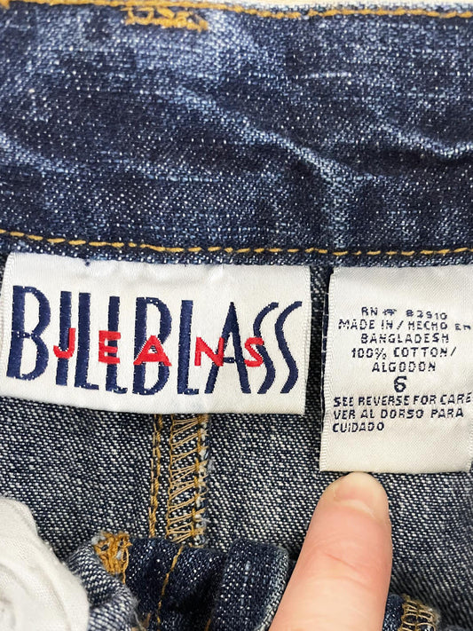 vintage 90s bill blass jeans denim midi maxi skirt
