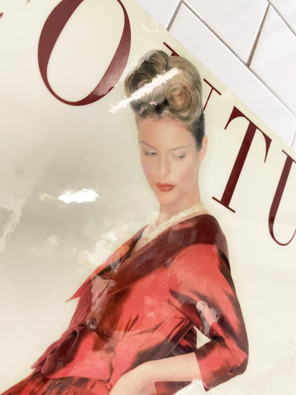 couture magazine cover 1954 glossy mounted picture - good market thrift store