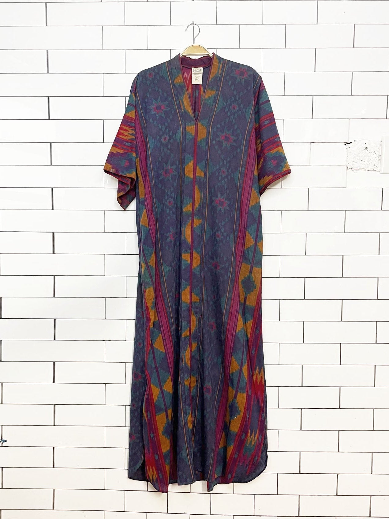 vintage 80s r michael alan southwestern desert kaftan resort maxi | made in usa