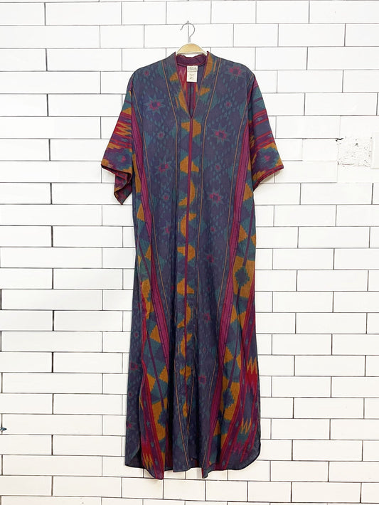 vintage 80s r michael alan southwestern desert kaftan resort maxi | made in usa