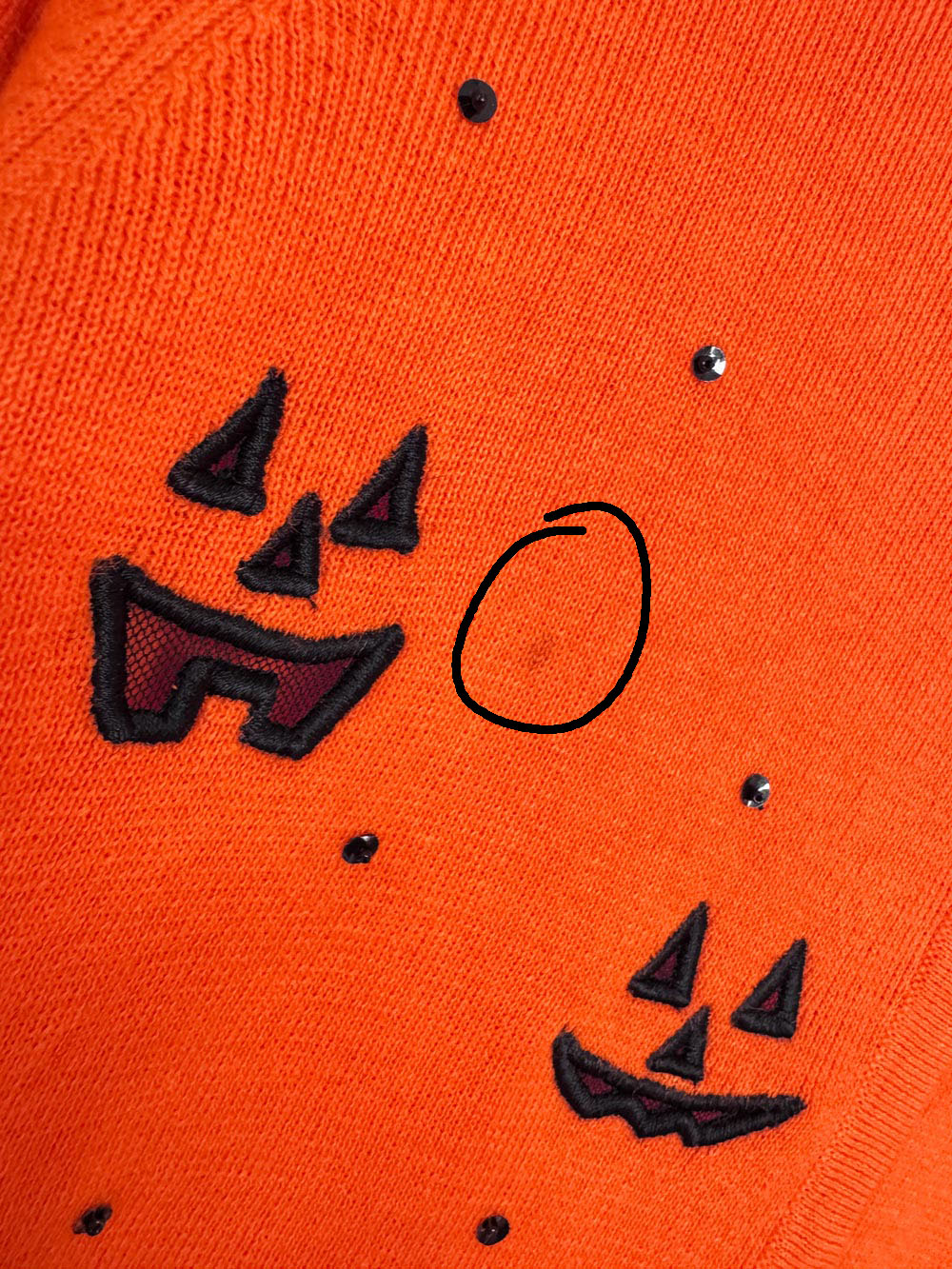 vintage 00s marisa christina ramie-blend pumpkin knit cardigan | fuzzy trim