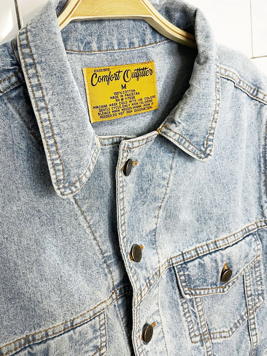vintage comfort outfitters boxy crop denim vest top