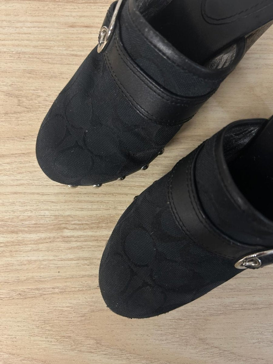 y2k coach willow signature canvas studded clogs - good market thrift store