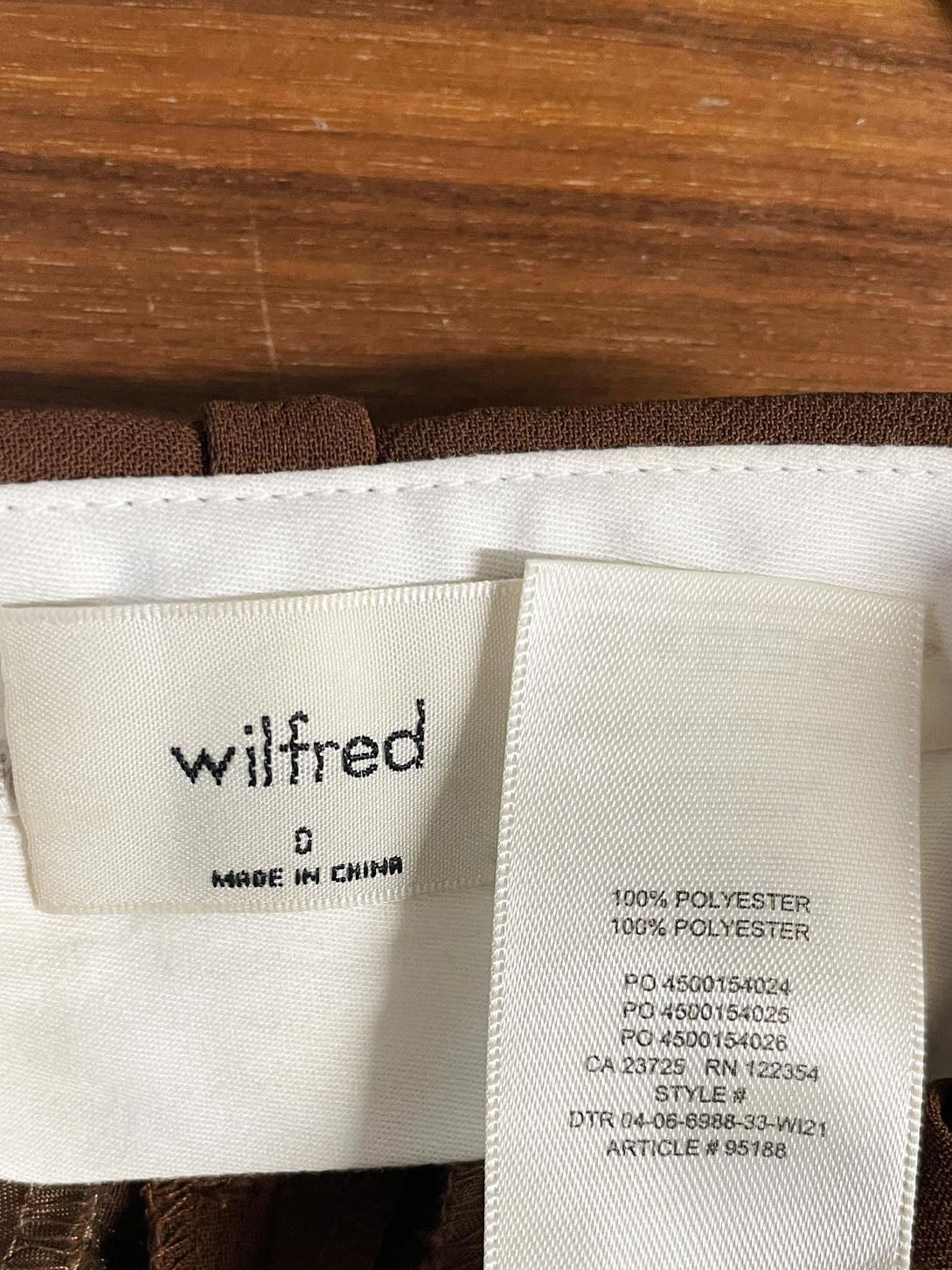 wilfred effortless pleated wide leg trouser | aritzia