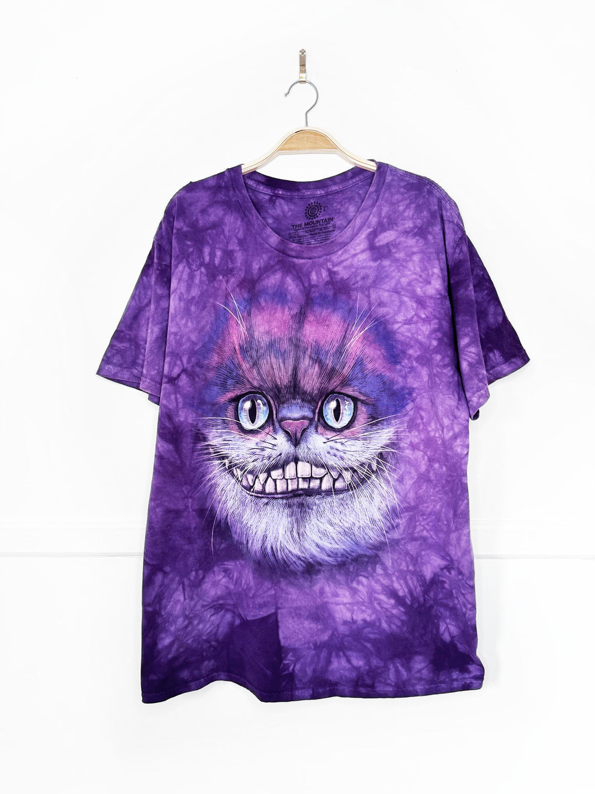 vintage 00s the mountain cheshire cat tie dye tee | halloween