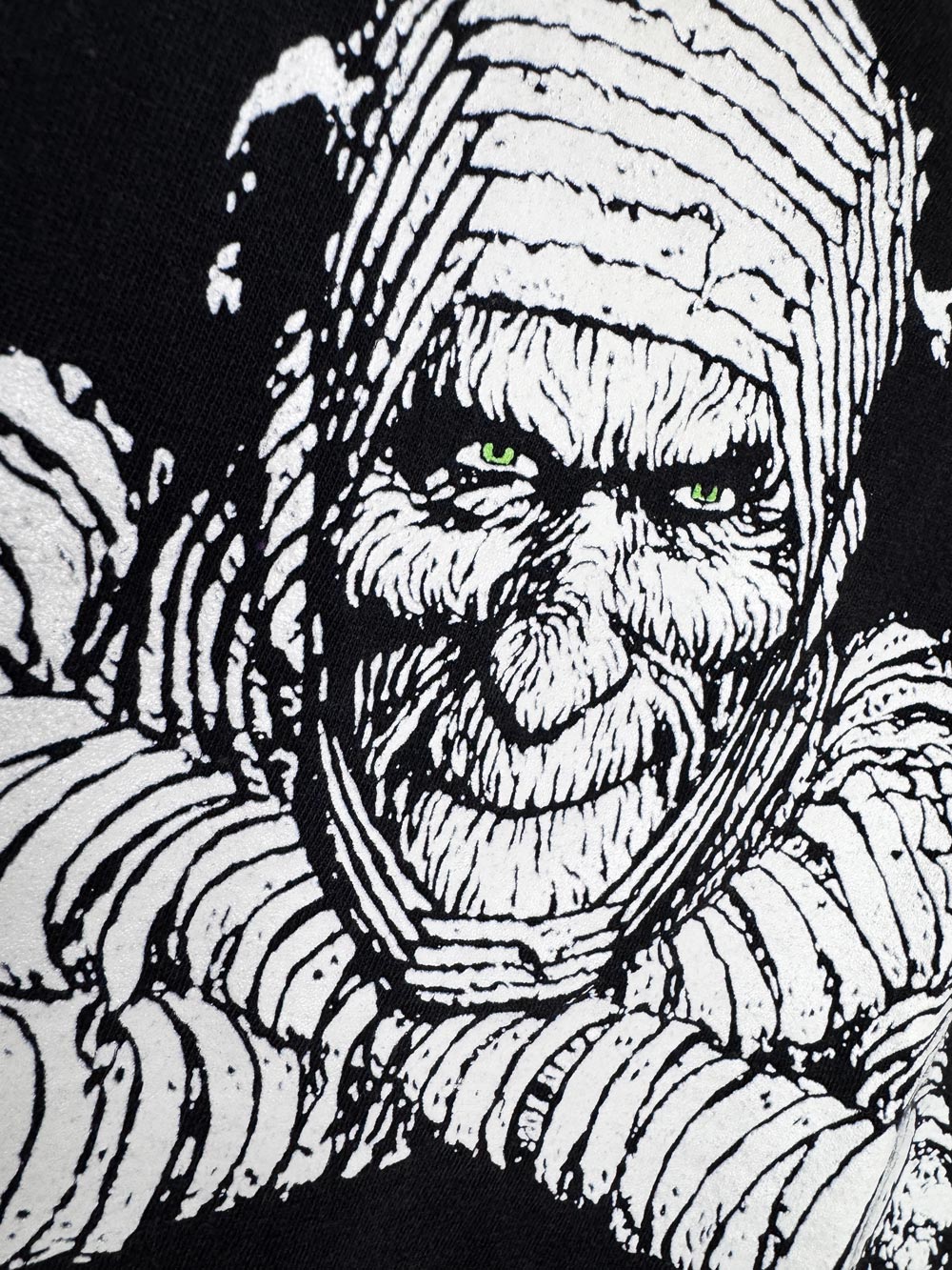 vintage 90s glow-in-the-dark happy halloween mummy tee | made in USA