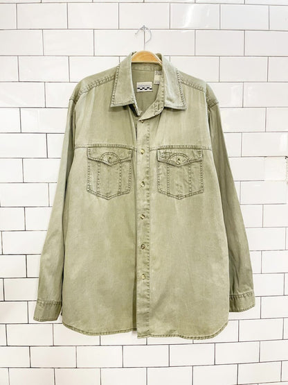 vintage 90s essentiels cotton shirt | made in India - good market thrift store