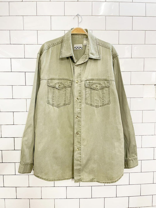 vintage 90s essentiels cotton shirt | made in India - good market thrift store