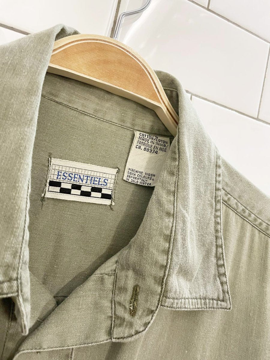 vintage 90s essentiels cotton shirt | made in India - good market thrift store