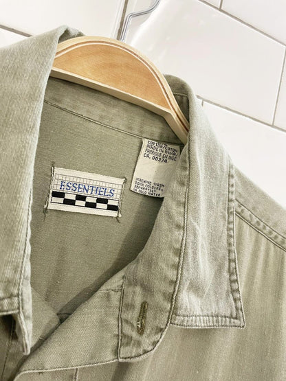 vintage 90s essentiels cotton shirt | made in India - good market thrift store
