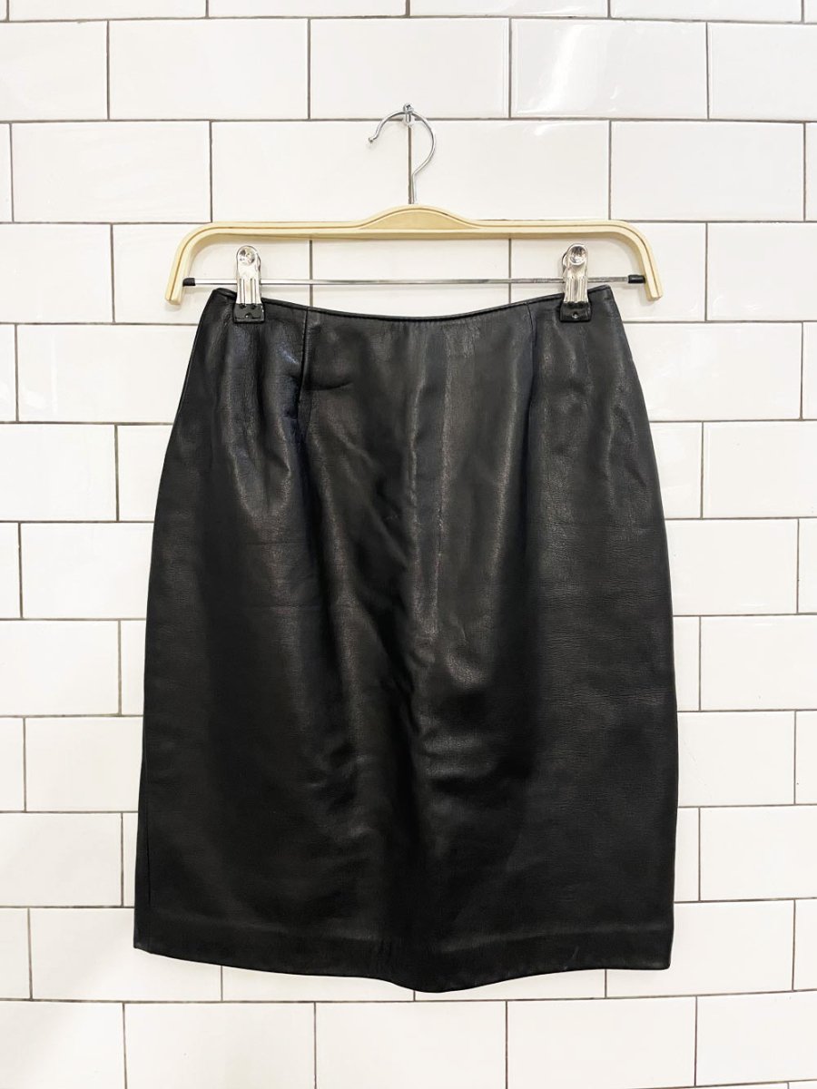 vintage danier butter leather mini skirt - good market thrift store