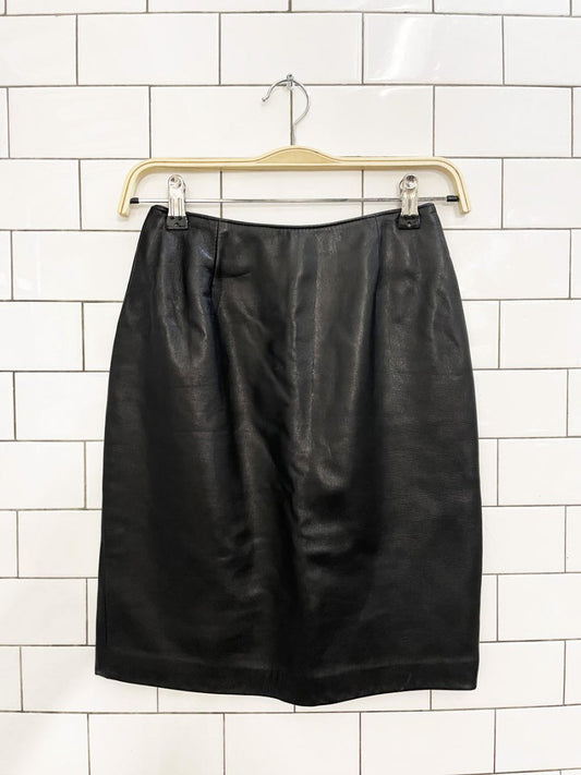 vintage danier butter leather mini skirt - good market thrift store