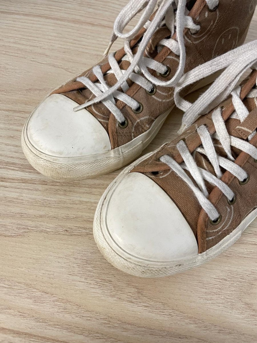 ae x smiley co high top sneakers - good market thrift store