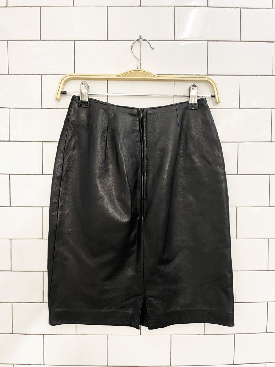 vintage danier butter leather mini skirt - good market thrift store