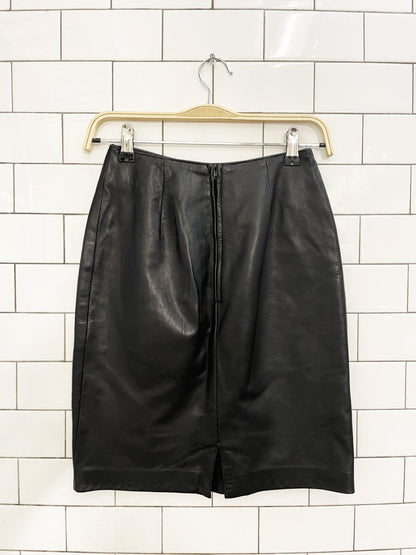 vintage danier butter leather mini skirt - good market thrift store
