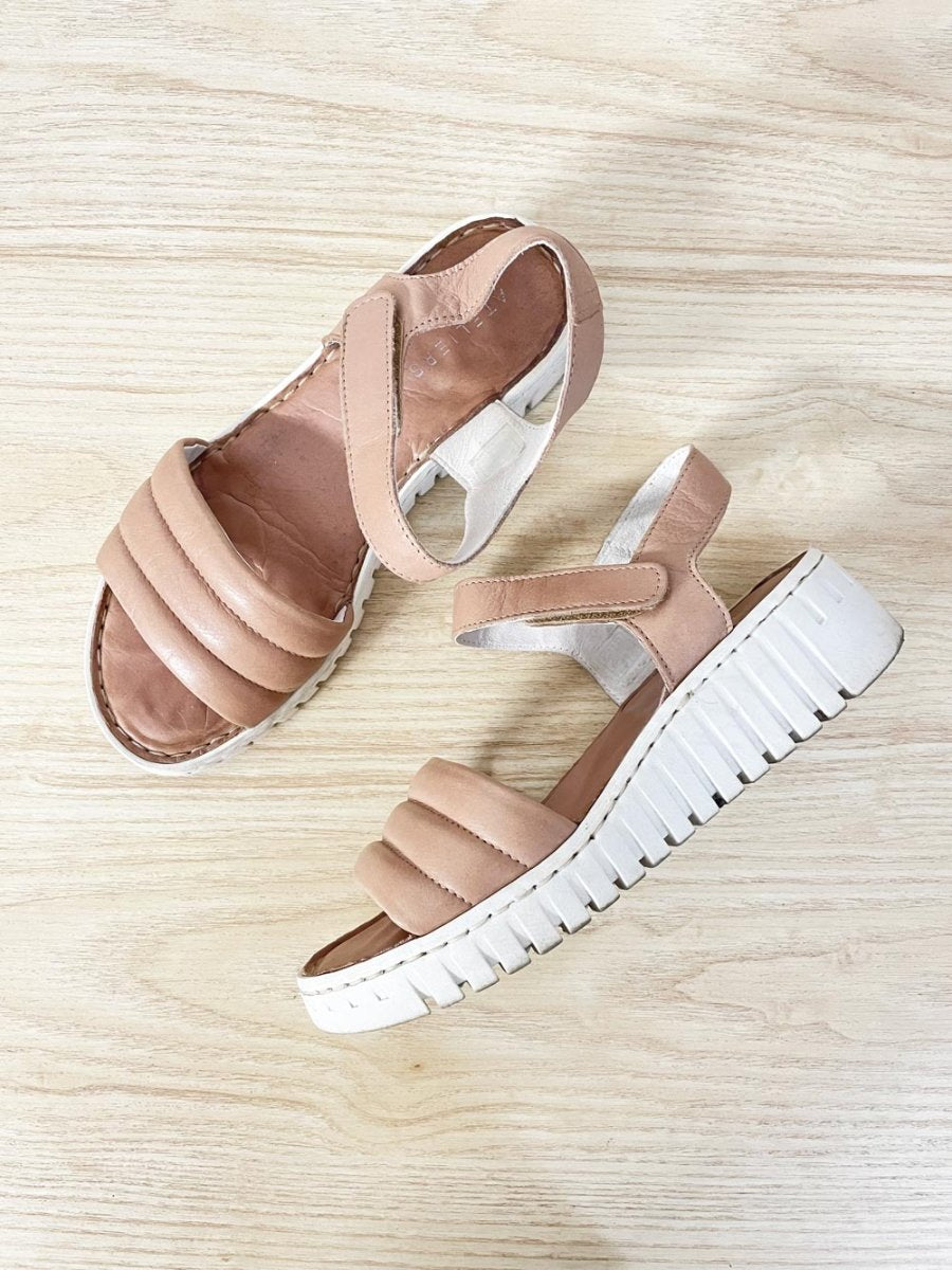 atleliers tyche leather platform sandal - good market thrift store