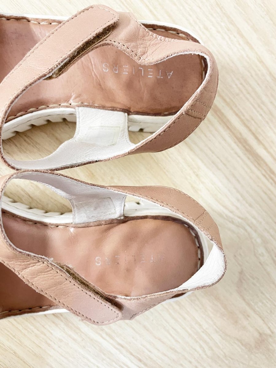 atleliers tyche leather platform sandal - good market thrift store