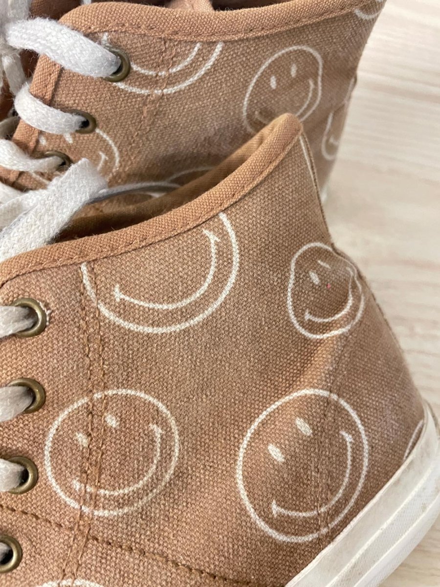 ae x smiley co high top sneakers - good market thrift store