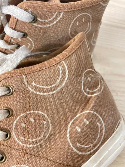 ae x smiley co high top sneakers - good market thrift store
