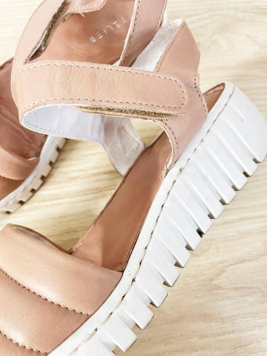 atleliers tyche leather platform sandal - good market thrift store