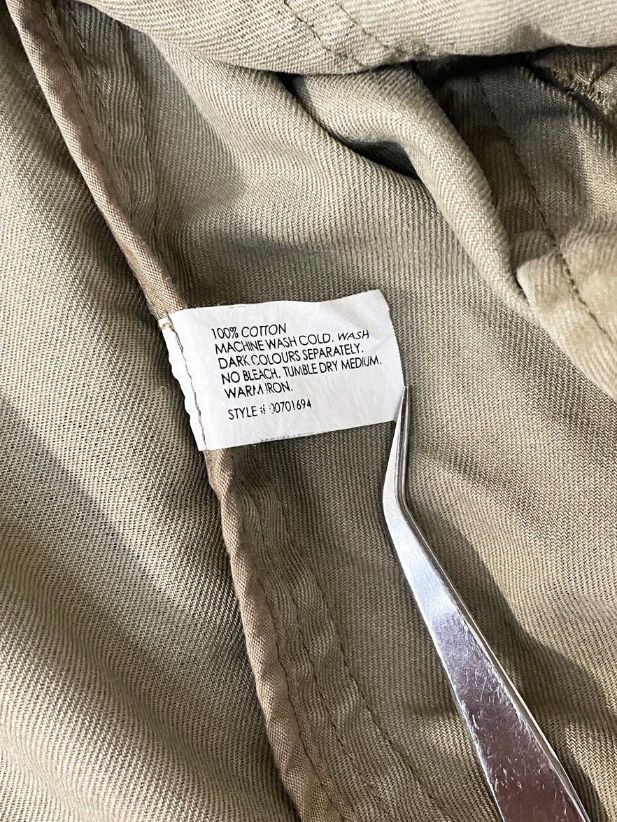club monaco camo zip up cinch waist light utility jacket