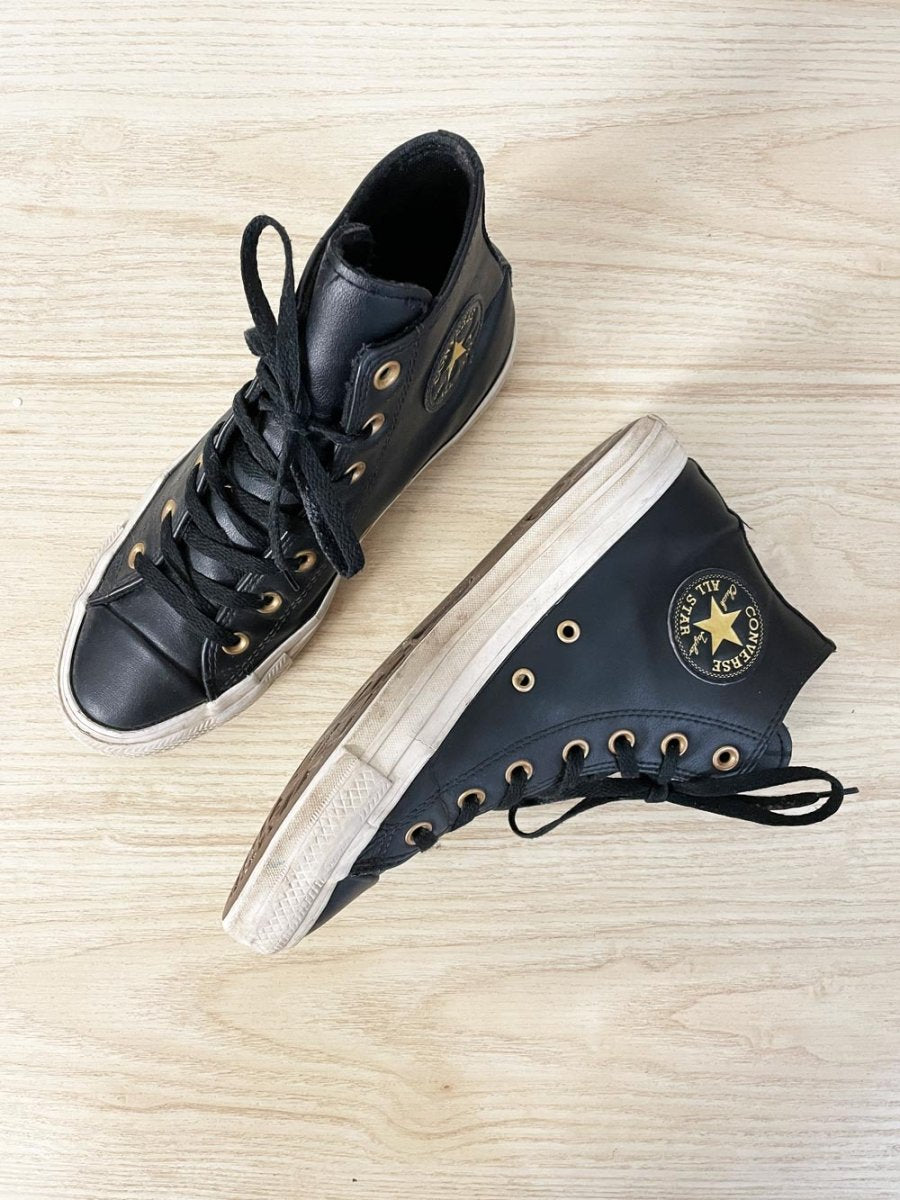 converse chuck taylor all star high top leather sneakers - good market thrift store