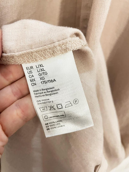 h&m home stone washed 100% linen robe with velvet tie - good market thrift store