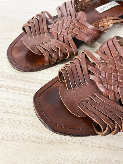 steve madden boho woven leather huarache sandal - good market thrift store