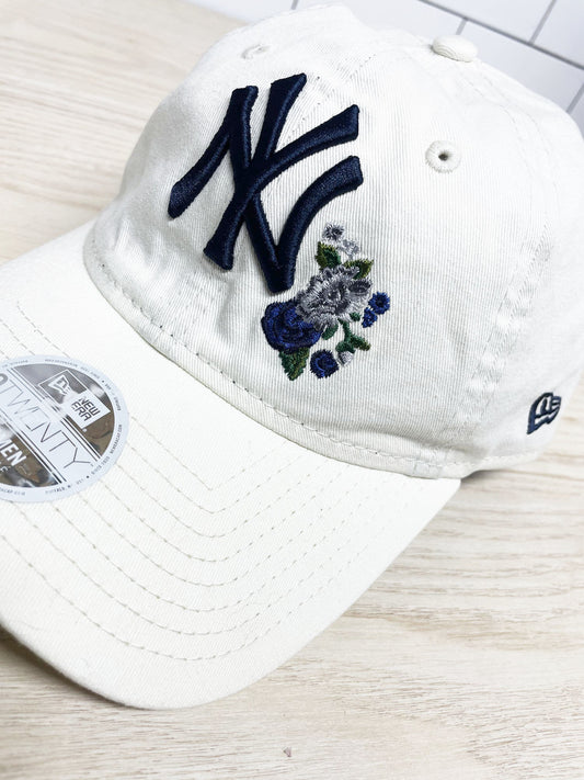 new york yankees new era floral embroidery hat | 9 twenty