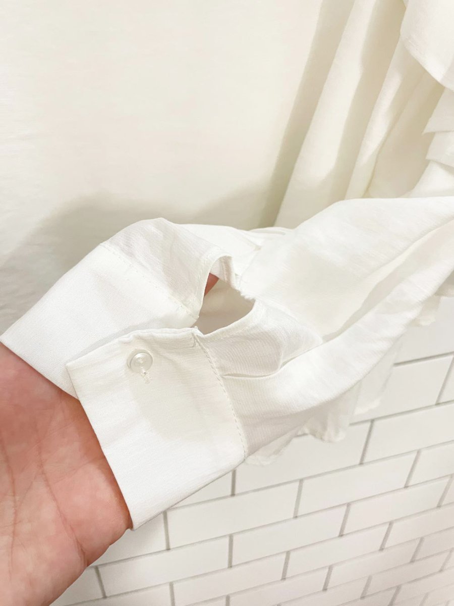 ontwelfth ruffle sleeve oversized blouse | anthropologie - good market thrift store