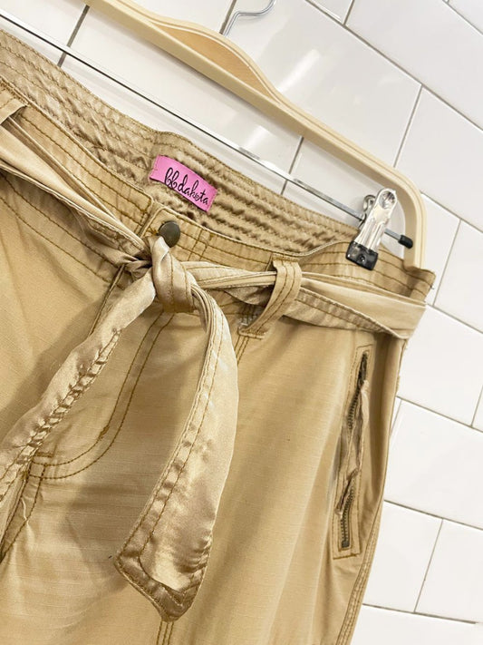 y2k bb dakota satin trim crop parachute utility pant - good market thrift store