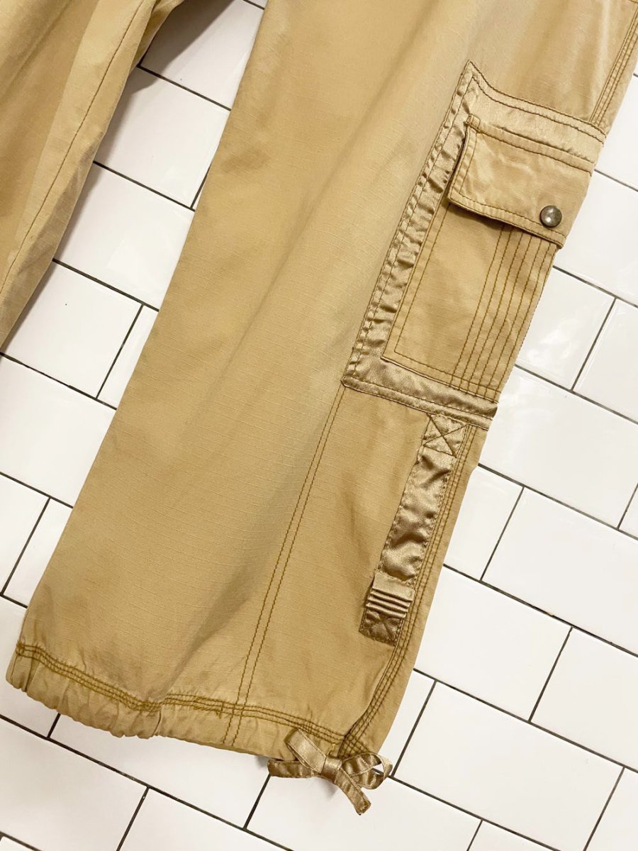 y2k bb dakota satin trim crop parachute utility pant - good market thrift store