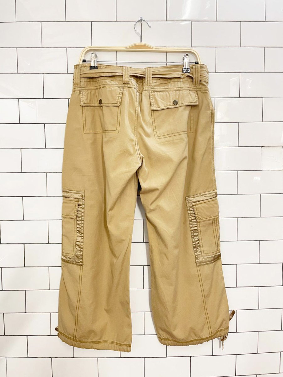 y2k bb dakota satin trim crop parachute utility pant - good market thrift store