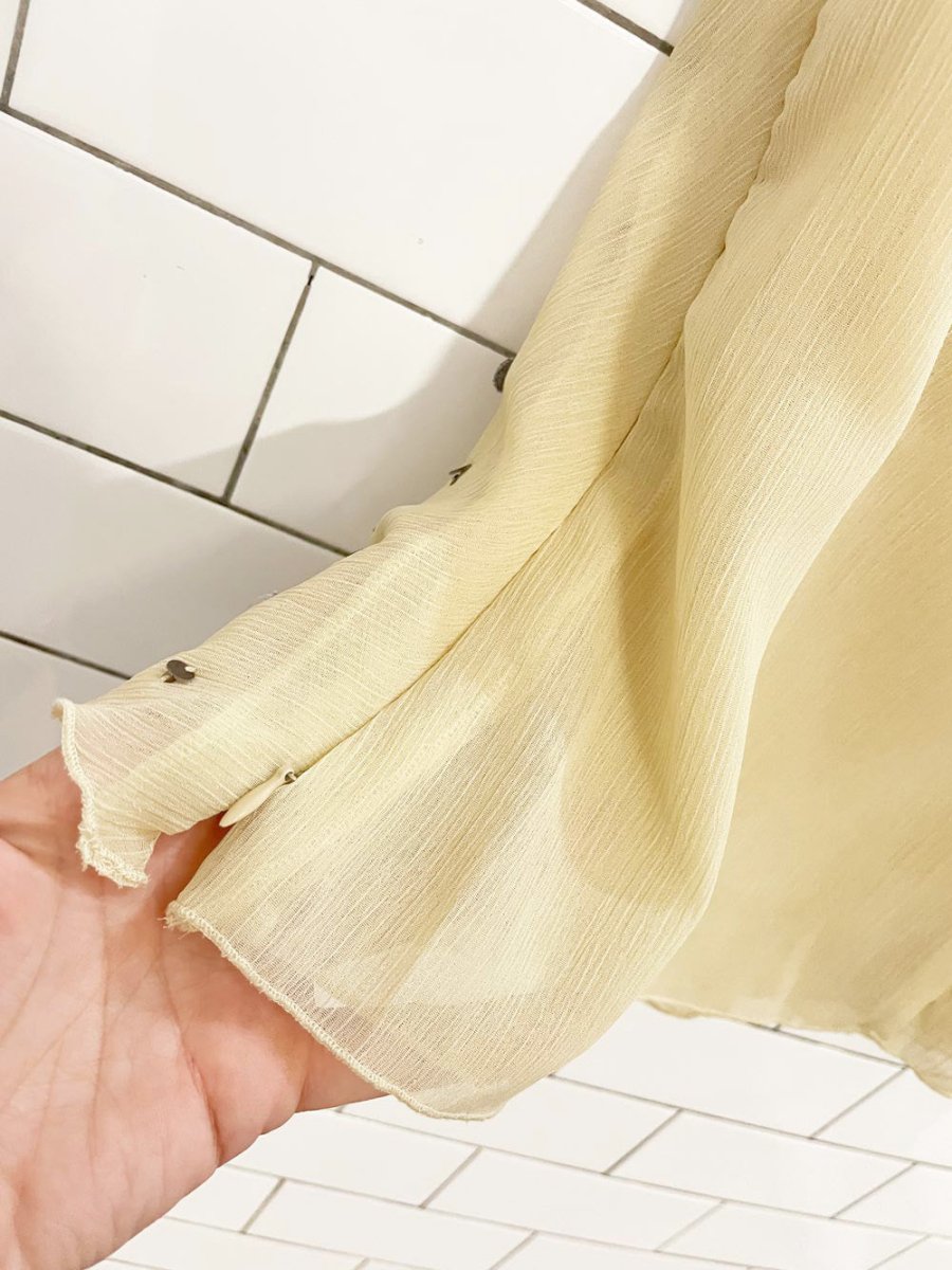 y2k bandolino cowl neck chiffon beaded tank blouse - good market thrift store