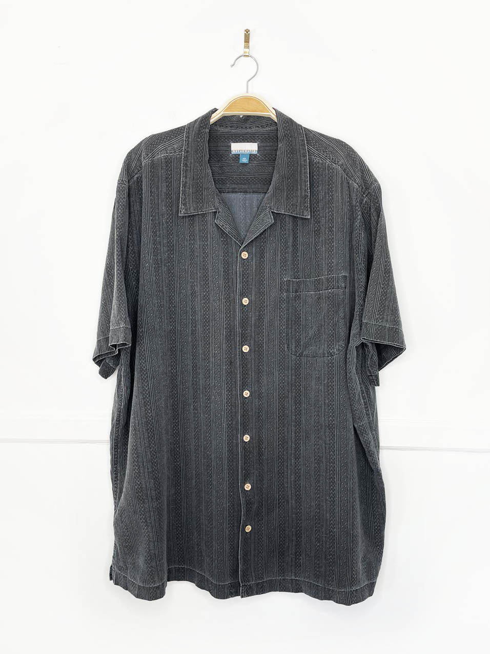 vintage 00s breakwater silk-blend cabana shirt
