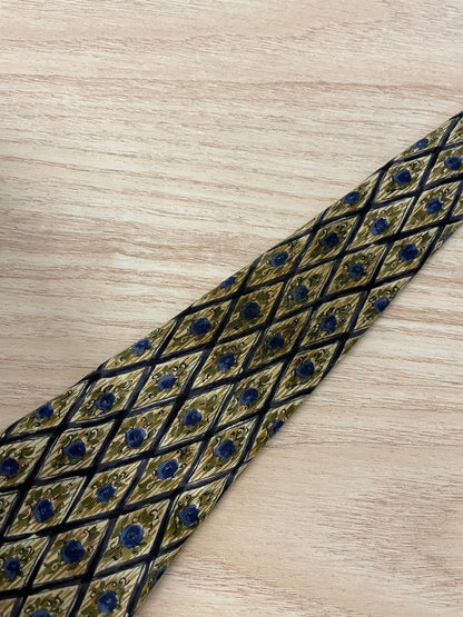 vintage valentino floral diamond silk tie - good market thrift store