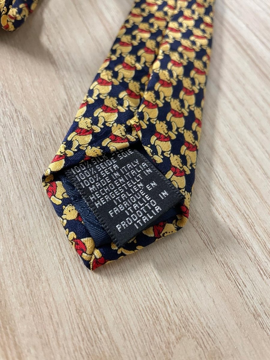 vintage 00s winnie the pooh made in italy silk tie - good market thrift store