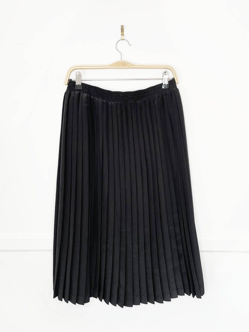 vintage jamboree new york sateen pleated midi skirt | made in USA