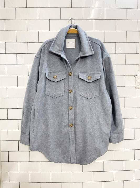 bluenotes fuzzy shirt jacket - good market thrift store