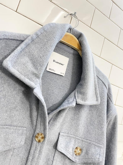 bluenotes fuzzy shirt jacket - good market thrift store
